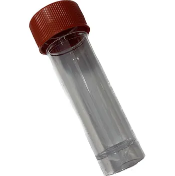 Injekční stříkačka Sterilní odběrová zkumavka na moč - šroubovací červené víčko 30ml