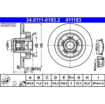 Brzdový kotouč Brzdový kotouč ATE 24.0111-0183.2