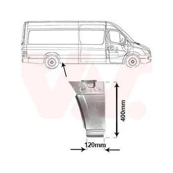 Blatník karosérie Boční stěna VAN WEZEL 5876142
