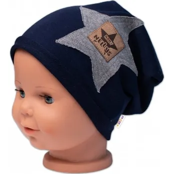 Kojenecký body Dětská čepice bavlna, Baby Star, Baby Nellys, granát, Velikost koj. oblečení 92-98 (18-36m)