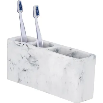 Držák na kartáček Bílo-šedý organizér na kartáčky Wenko Desio ID_1394401