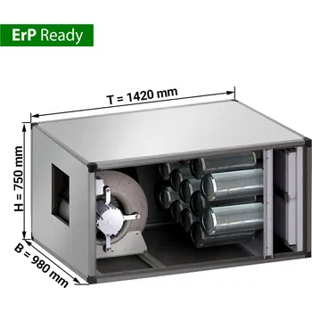Příslušenství pro digestoř G.Gastro Systém čištění odpadního vzduchu 7000 m³ - s předfiltrem a filtrem s aktivním uhlím