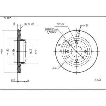 Brzdový kotouč Brzdový kotouč HART 218 636