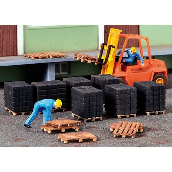 Modelová železnice KIBRI 38149 H0 Stavebnice - paleta 16ks, náklad 7ks KI38149