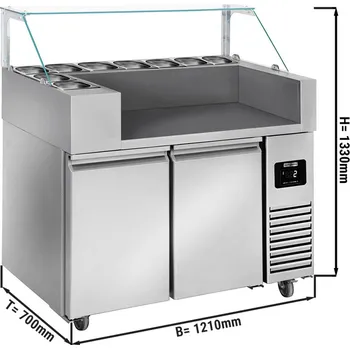 Vinotéka G.Gastro Přípravný stůl - 1,21 x 0,7 m - se 2 dveřmi