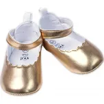 Kojenecké capáčky, balerínky YO! na suchý zip, zlaté, Velikost koj. oblečení 74-80 (9-12m)