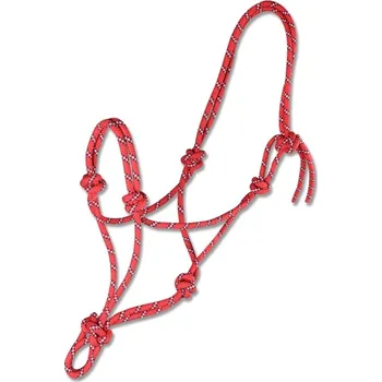 Vybavení pro koně Waldhausen Provazová ohlávka Waldhausen, červená Barva: Červená, Velikost: COB