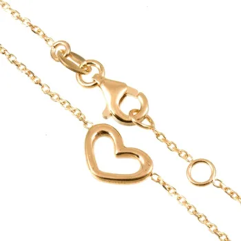 Náramek ŠPERKY-NM, Zlatý náramek se srdíčky 1371 růžové zlato Délka náramku: 18 cm