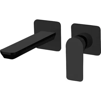 Vodovodní baterie #N/A Baterie umyvadlová INFINITY BLACK ze zdi II, ramínko 23 cm