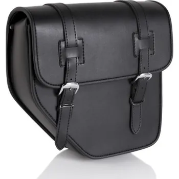 Zavazadlo na motocykl Kožená sedlová brašna CUSTOMACCES IBIZA AP0013N černý