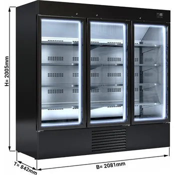 Vinotéka G.Gastro Přístěnný chladicí regál - se skleněnými dveřmi - 2030L