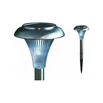 Venkovní osvětlení Solární lampa stříbrná 10,5x27cm 2 LED AA 2ks