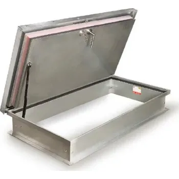 Horní víko - střešní výlez FDA Materiál horní části víka: Pozink, Uzamykatelné provedení: Ano, Rozměr (cm): 140 x 70