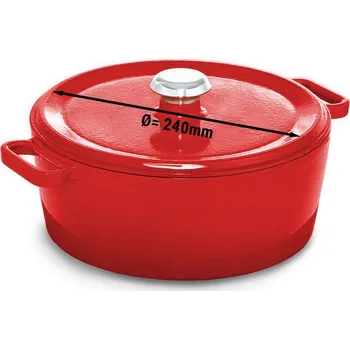 Hrnec G.Gastro Litinový hrnec - Ø 240 mm - červený