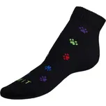 BELLATEX Dámské ponožky nízké Tlapky černobarevné