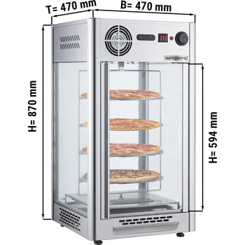 Vinotéka G.Gastro Ohřívací vitrína - 108L - nerezová ocel