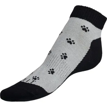 Dámské ponožky BELLATEX Dámské a pánské ponožky nízké Tlapky černé