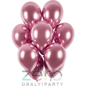 Balónek Balónky nafukovací pr. 33 cm, 5 ks (lesk) - růžová