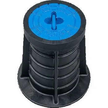 Poklop ventilový PLASTUS ČSN, VODA, modrý, třmen, HECKL