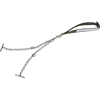 Krční řemen pro skot Trewira s bezpečnostní karabinou a dvojitým řetězem 130 x 4 cm