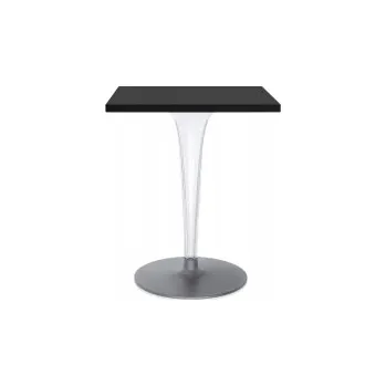 Jídelní stůl TopTop Lamino čtverec čtvercový 60x60 cm kulatá noha, kulatý podstavec černá