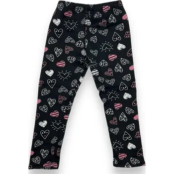 Dívčí legíny WD Dívčí černé zateplené legíny 04 Barva: Černá, Velikost: 92/98