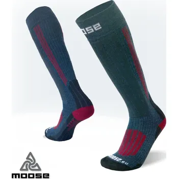 Pánské ponožky TREK LONG turistické merino podkolenky Moose