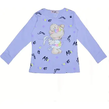 Dívčí tričko dl.r. KUGO KC9992, fialové