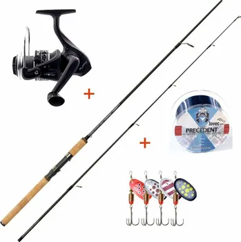 Rybářský prut Mistrall - Mistrall přívlačový set se třpytkami (prut LAMBERTA XR SPIN 2,70m 15-40g)