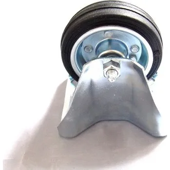 Pojezdové kolečko Průmyslové kolečko pevné, s ocelovým diskem, černá pryž pr. 100 -- Doprodej