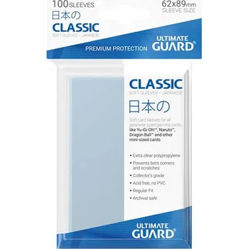 Příslušenství k deskovým hrám Obaly na karty Ultimate Guard Classic Soft Sleeves Japanese Size - Transparent 100 ks