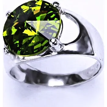 Prsten Stříbrný prsten krystal Swarovski Olivine - T1188 (Stříbrný prsten se Swarovski krystalem)