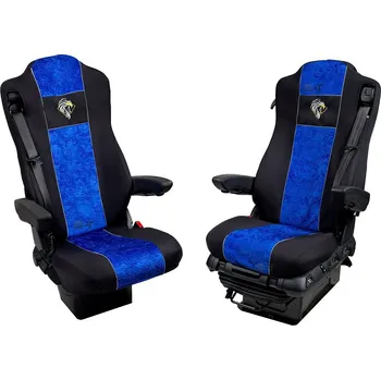 Potah sedadla Autopotahy textilní pro MERCEDES MP IV/V, od 2011 do 2021 černo-modrá barva (č. 122)