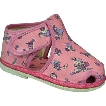 Dívčí bačkory obrázkové bačkory pro nejmenší 805-0 růžové velikost 12