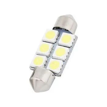 Autožárovka LED 6x 5050 SMD SUFIT - 36mm, Bílá