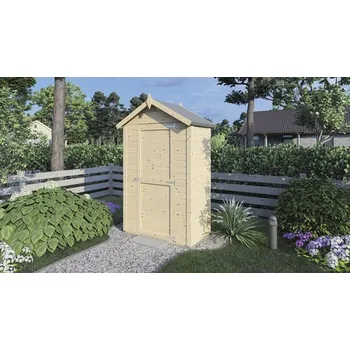 Zahradní domek Dřevěný zahradní domek Cabin přírodní 120 x 60 cm vč. podlahy