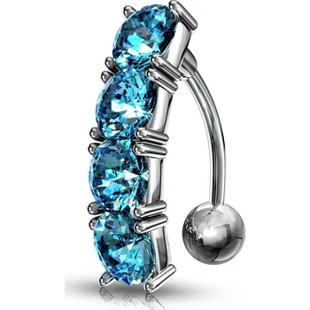 Piercing Šperky4U Piercing do pupíku s kamínky - WP01075-Q