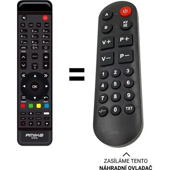 Dálkový ovladač Amiko Mira 2 Wifi náhradní dálkový ovladač pro seniory