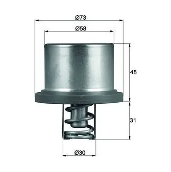 Těsnění motoru Termostat, chladivo MAHLE ORIGINAL THD 2 89