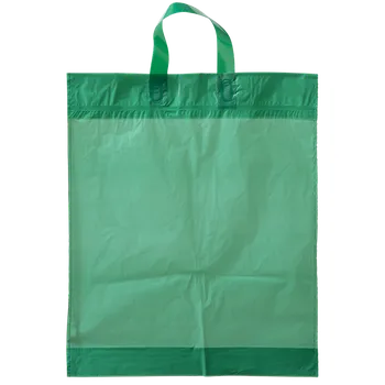 Sáček na potraviny Taška LDPE zelená 390x470+40/1ks s uchem