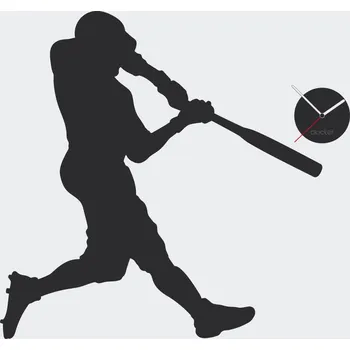 Samolepící dekorace Clocker Nalepovací hodiny Baseball Barva ciferníku: Černá