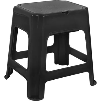 Koupelnová stolička s úložným prostorem, černá 90902B