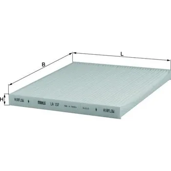 Ventilátor topení a klimatizace Kabinový (pylový) filtr MAHLE LA 157
