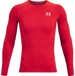 Pánské funkční tričko s dlouhým rukávem Under Armour HG ARMOUR COMP LS TEE červené 1361524-600 - XL | UK 6,5K | US 7C