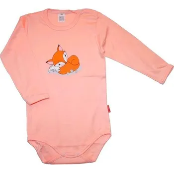 Kojenecký body Dětská body dlouhý rukáv s potiskem pro miminka oranž 197/H162 vel. 98