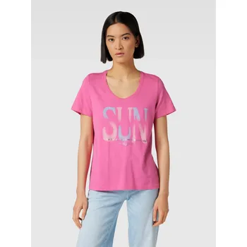 Dámské tričko s.Oliver dámské triko s potiskem 44D0 růžové Velikost: 42