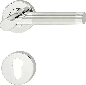 German Klika ke dveřím 38 mm - 42 mm / tvar L / matná nerezová ocel