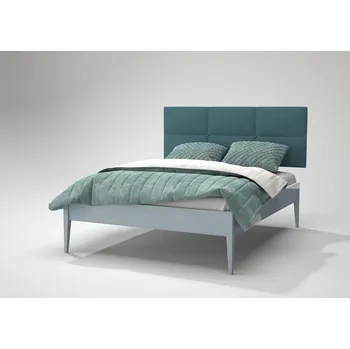 Postel Buková postel ROMA TA2 šedomodrá s čalouněným čelem Rozměry postele: 90 x 200 cm