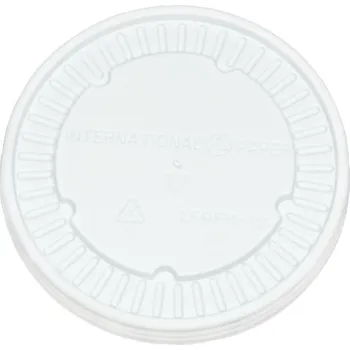 Jednorázové nádobí Víčko PS bílé na kelímek papírový na polévku 750ml 117mm kraft code 3.1474-1 - 500 ks