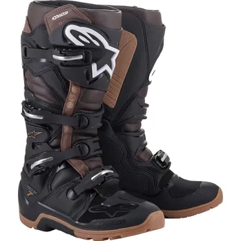 Moto obuv Boty tech 7 enduro, alpinestars (černá/tmavá hnědá, vel. 40,5)